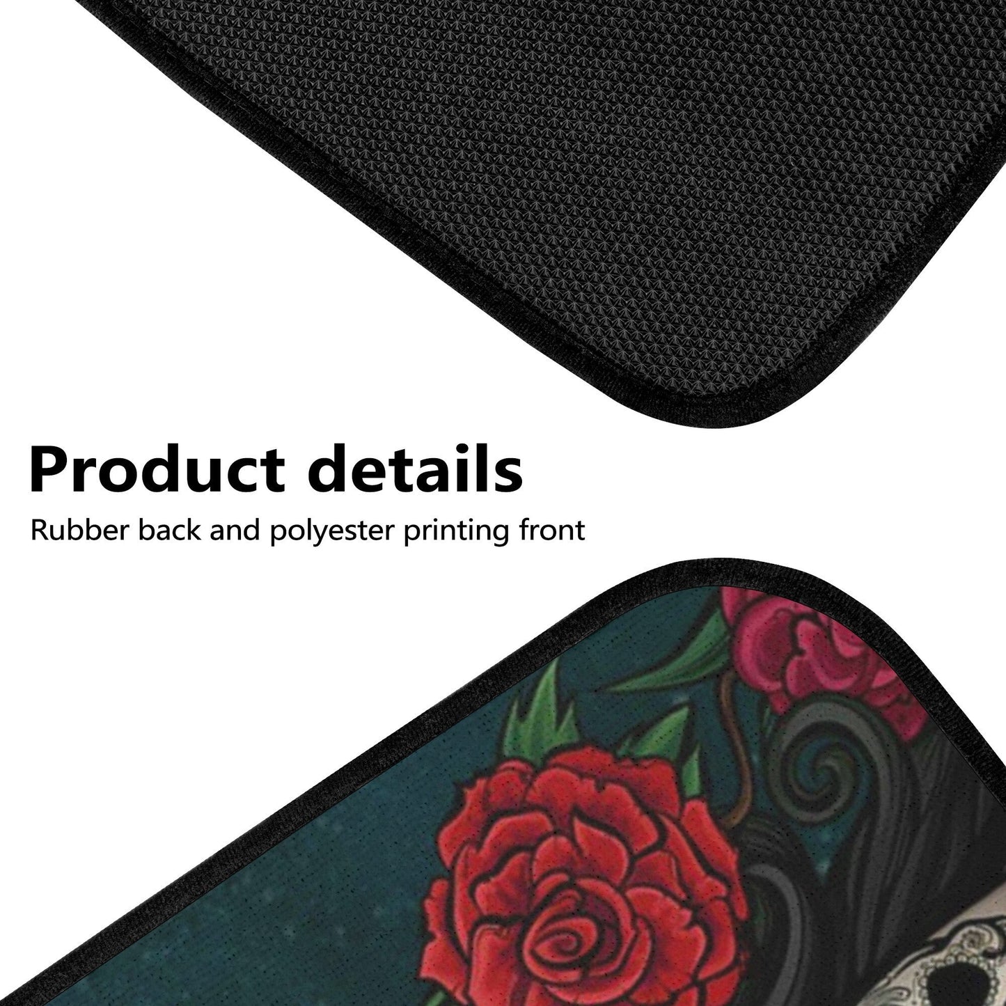 Flower Sugar skull Car Seat Covers car mat flower skull car seat protector rose Mexican skull car mat candy skull car accessories seat cover