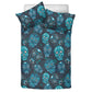 4pcs Mexican skull bedding duvet cover set, day of the dead skull bedding set, dia de los muertos sugar skull duvet cover set pillow covers