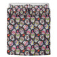 4pcs sugar skull bedding set, candy skull duvet cover set, day of the dead skull bedding set Halloween gothic skull duvet cover pillow cover