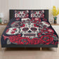 4pcs Floral sugar skull bedding duvet cover set, day of the dead skull candy skull bedding set, sugar skull duvet cover set pillow covers
