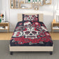4pcs Floral sugar skull bedding duvet cover set, day of the dead skull candy skull bedding set, sugar skull duvet cover set pillow covers