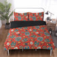 4pcs Floral sugar skull bedding duvet cover set, day of the dead skull candy skull bedding set, sugar skull duvet cover set pillow covers
