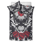 4pcs Floral skull bedding set, Rose skull skeleton duvet cover set Halloween skull bedding set Grim reaper skull Comforter Set pillow covers