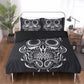 4pcs Floral sugar skull bedding duvet cover set, day of the dead skull candy skull bedding set, sugar skull duvet cover set pillow covers