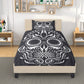 4pcs Floral sugar skull bedding duvet cover set, day of the dead skull candy skull bedding set, sugar skull duvet cover set pillow covers