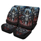 Biker Skull Car Seat Cover car mat Motorcycle skull death car seat cover, biker car seat protector skull mat skeleton car mat seat protector