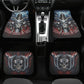 Biker Skull Car Seat Cover car mat Motorcycle skull death car seat cover, biker car seat protector skull mat skeleton car mat seat protector