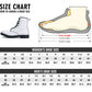 Flaming skull waterproof Lace Up Anti-Slip platform nooties, floral skull combat boots, christmas skull winter boots halloween fashion shoes