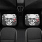 Skull Car Seat Cover car mat full set, Halloween car seat cover mat, Floral skull car mat, skeleton gothic skull car mat seat protector