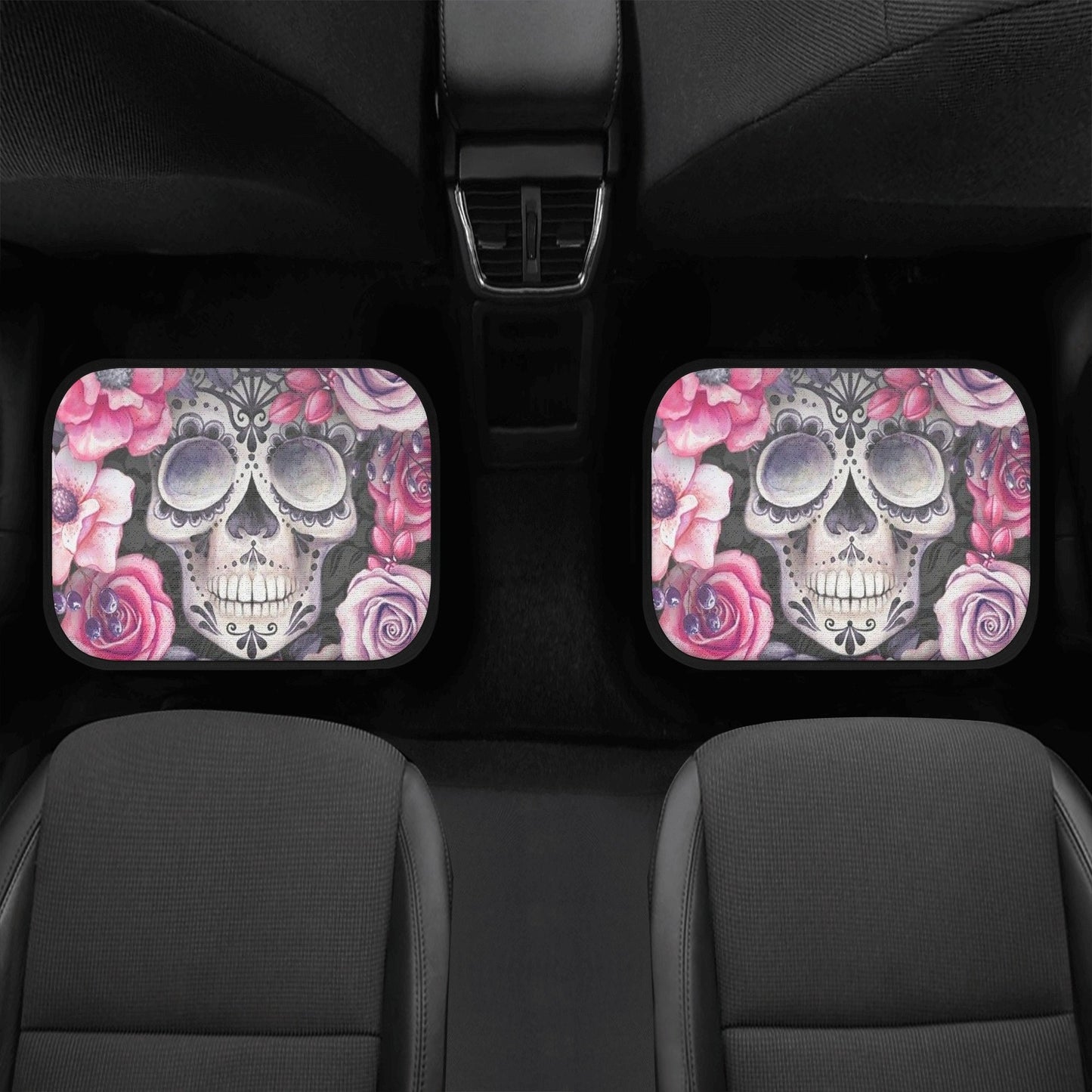 Flower Sugar skull Seat Covers for car mat flower skull car seat protector rose Mexican skull car mat candy skull car accessories seat cover