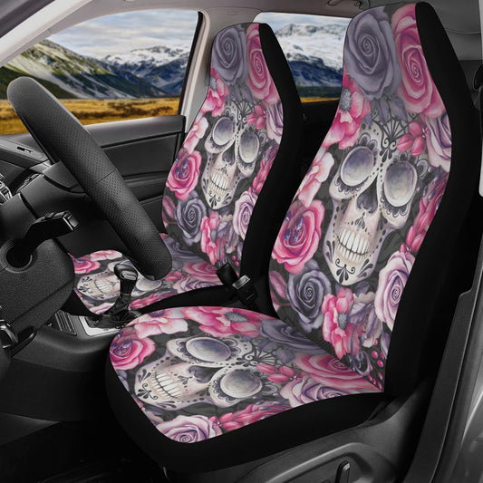 Flower Sugar skull Seat Covers for car mat flower skull car seat protector rose Mexican skull car mat candy skull car accessories seat cover