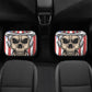 Skull Car Seat Cover car mat full set, American skull seat cover mat for car, skull seat cover for car, gothic skull car mat seat protector