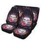 Skull Car Seat Cover car mat full set, Halloween car seat cover mat, KING skull seat cover for car gothic skull car mat seat protector cover