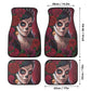 Girl Sugar skull Car Seat Covers car mat flower skull car seat protector Mexican skull girl car mat candy skull car accessories seat cover