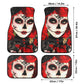 Girl Sugar skull Car Seat Covers car mat flower skull car seat protector Mexican skull girl car mat candy skull car accessories seat cover