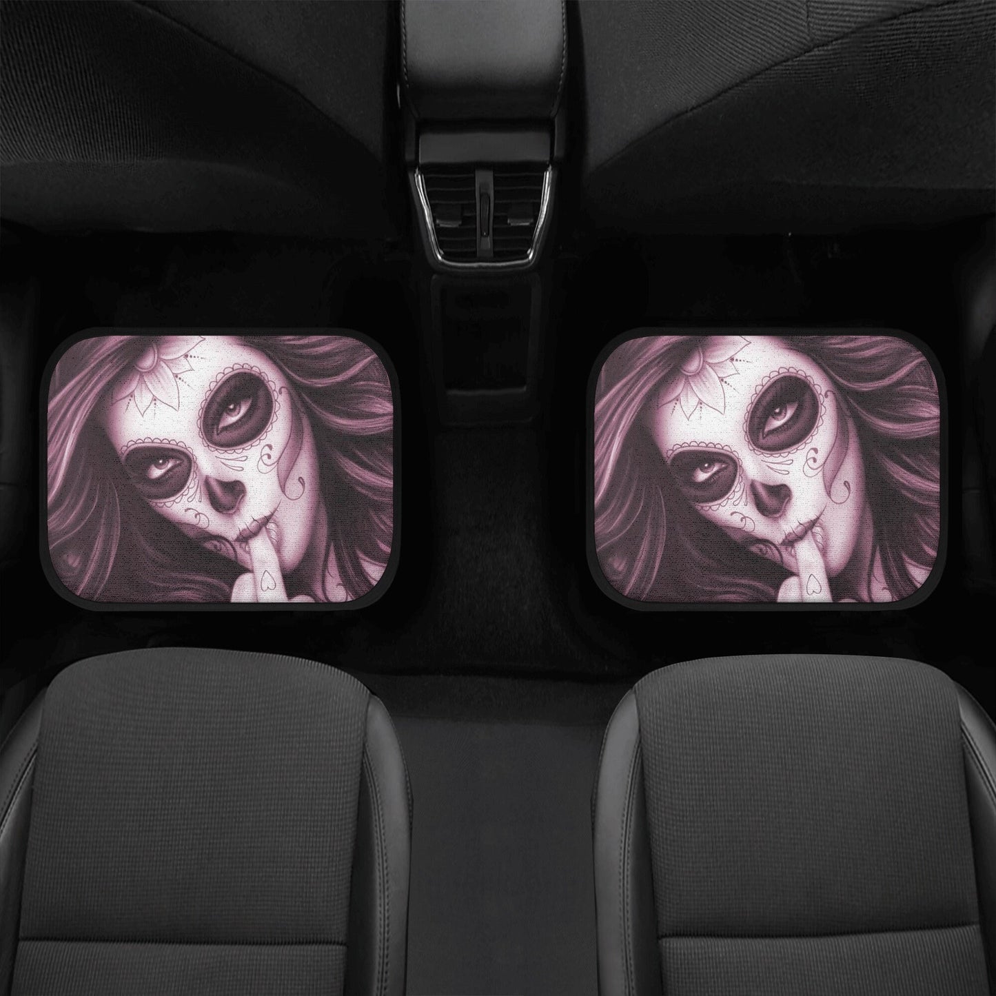 Mexico skull girl car seat cover, Sugar skull Car Seat Covers car mat flower skull car seat protector candy skull car accessories seat cover