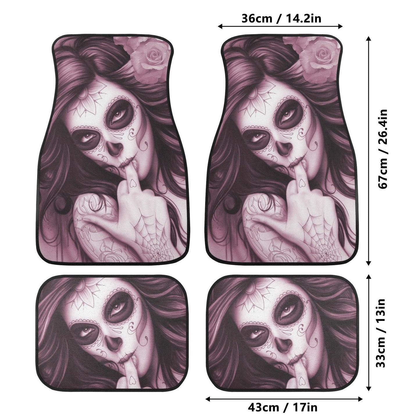 Mexico skull girl car seat cover, Sugar skull Car Seat Covers car mat flower skull car seat protector candy skull car accessories seat cover