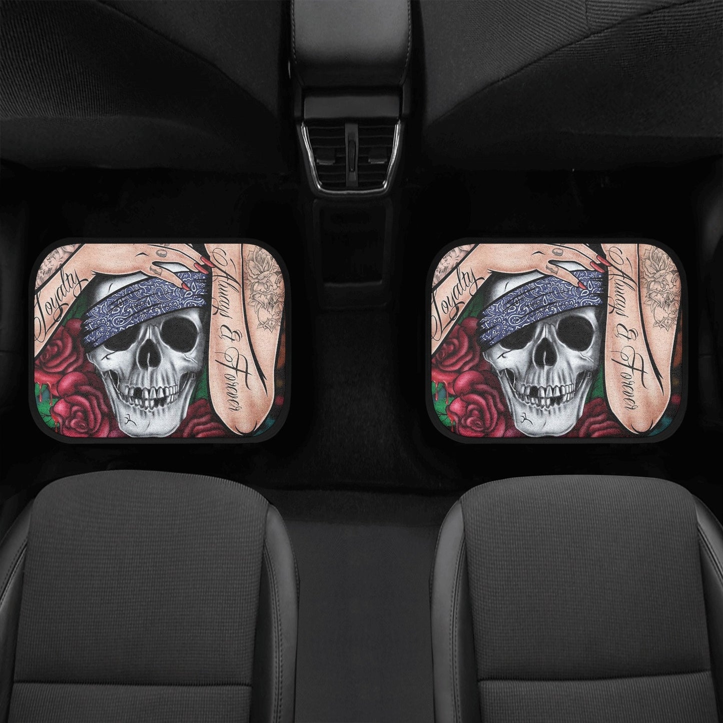 Sugar skull girl car seat cover, Sugar skull Car Seat Covers car mat flower skull car seat protector candy skull car accessories seat cover