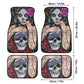 Sugar skull girl car seat cover, Sugar skull Car Seat Covers car mat flower skull car seat protector candy skull car accessories seat cover