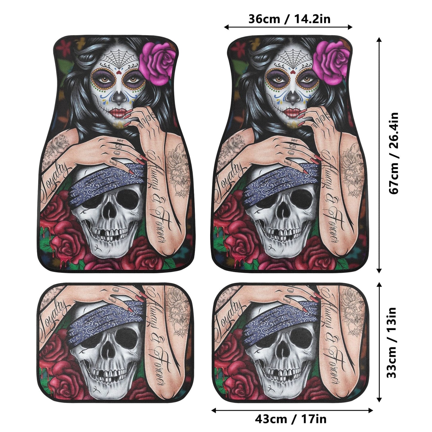 Sugar skull girl car seat cover, Sugar skull Car Seat Covers car mat flower skull car seat protector candy skull car accessories seat cover