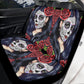 Sugar skull girl car seat cover, Sugar skull Car Seat Covers car mat flower skull car seat protector candy skull car accessories seat cover