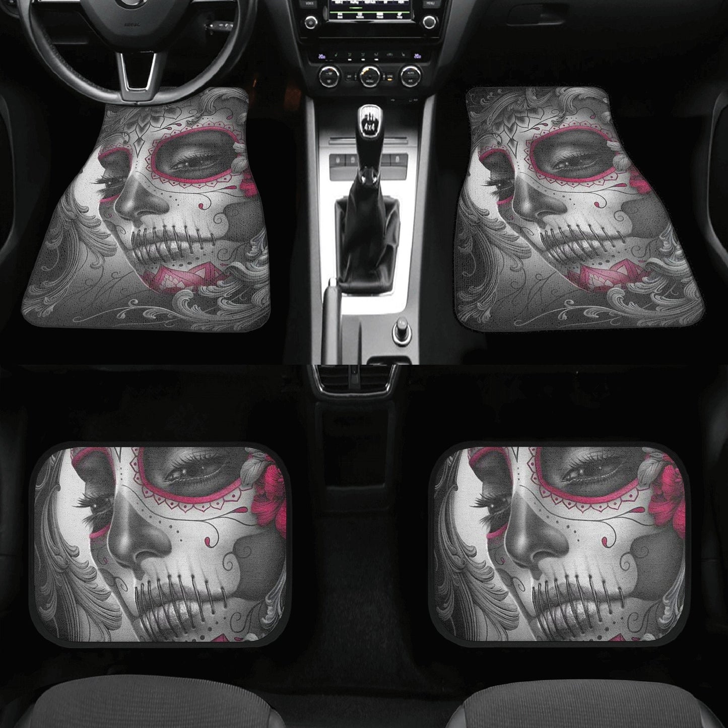Sugar skull girl car seat cover, Candy skull Car Seat Covers car mat Mexico skull car seat protector candy skull car accessories seat cover