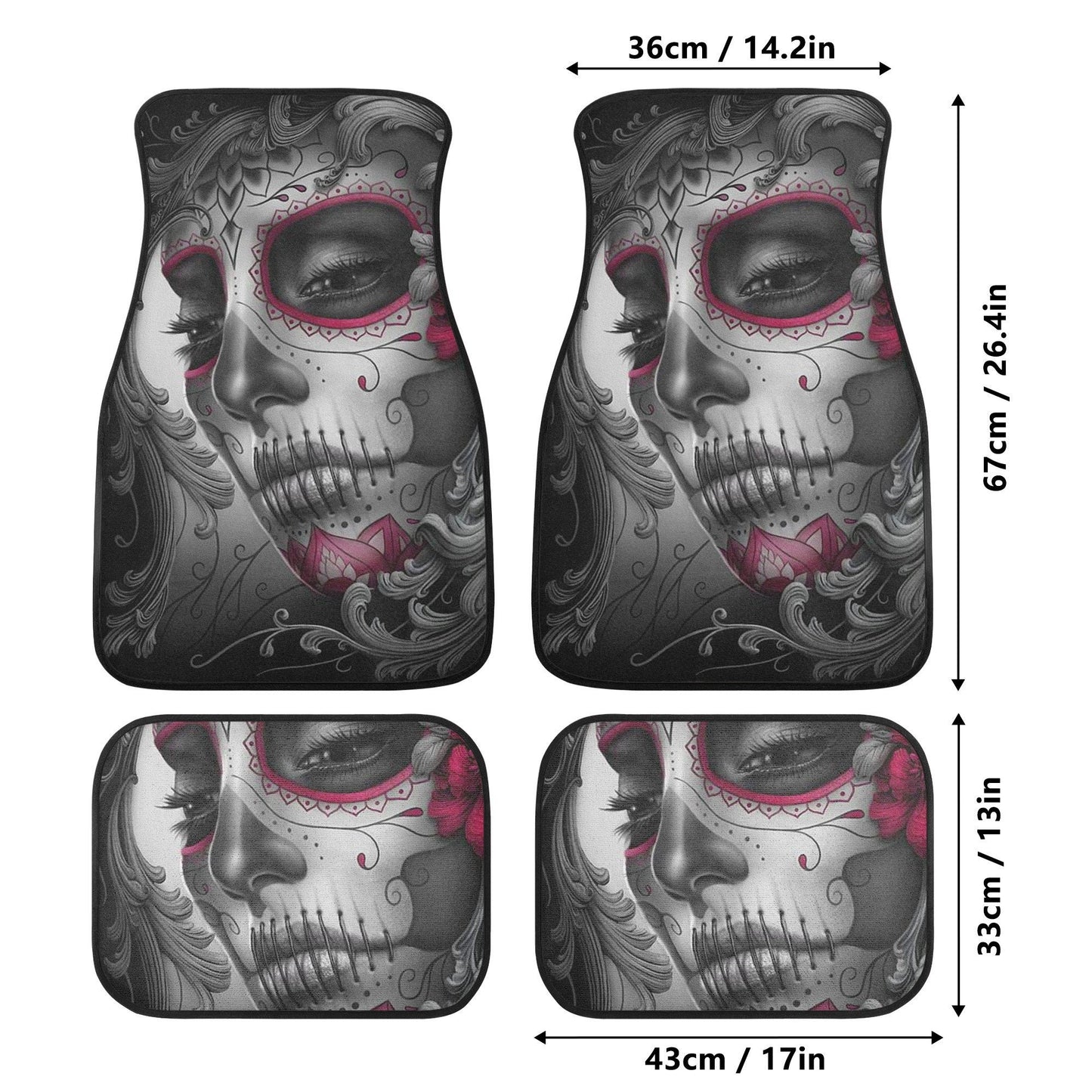 Sugar skull girl car seat cover, Candy skull Car Seat Covers car mat Mexico skull car seat protector candy skull car accessories seat cover