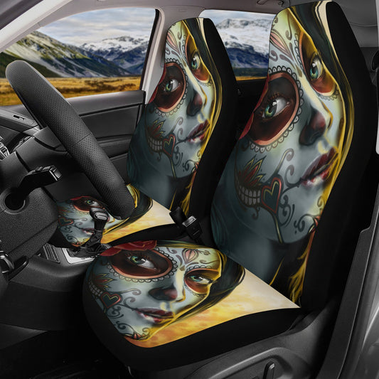 Sugar skull girl car seat cover, Candy skull Car Seat Covers car mat Mexico skull car seat protector candy skull car accessories seat cover