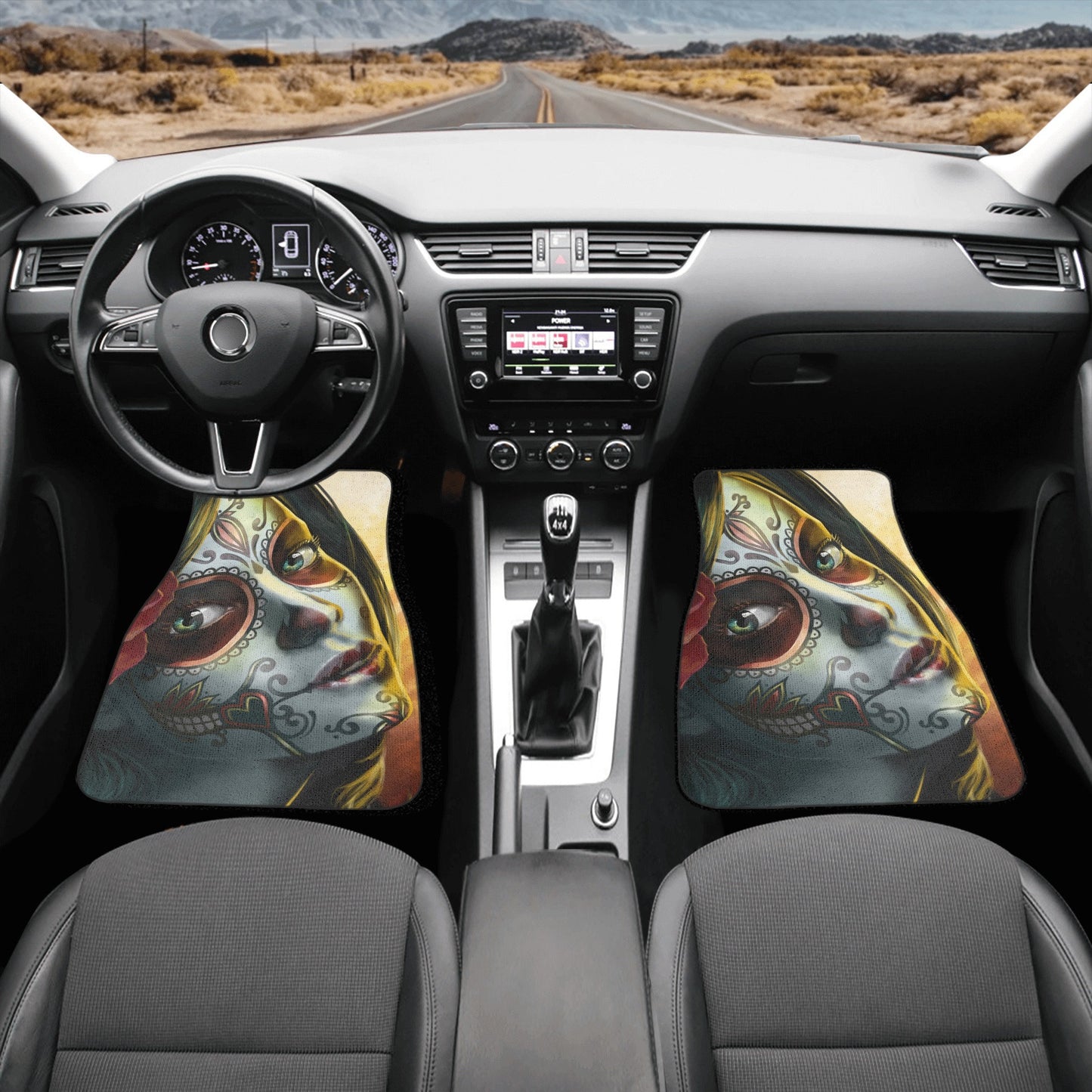 Sugar skull girl car seat cover, Candy skull Car Seat Covers car mat Mexico skull car seat protector candy skull car accessories seat cover