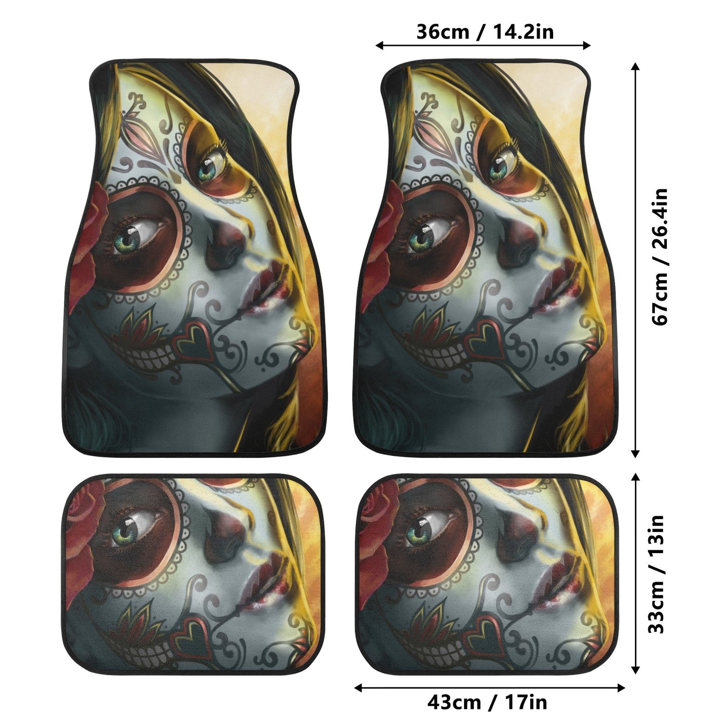 Sugar skull girl car seat cover, Candy skull Car Seat Covers car mat Mexico skull car seat protector candy skull car accessories seat cover