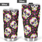 Dia de los muertos skull tumbler, sugar skull cup mug tumblr, Candy skull tumbler, skull tumbler mug cup, skeleton gothic mug cup tumbler