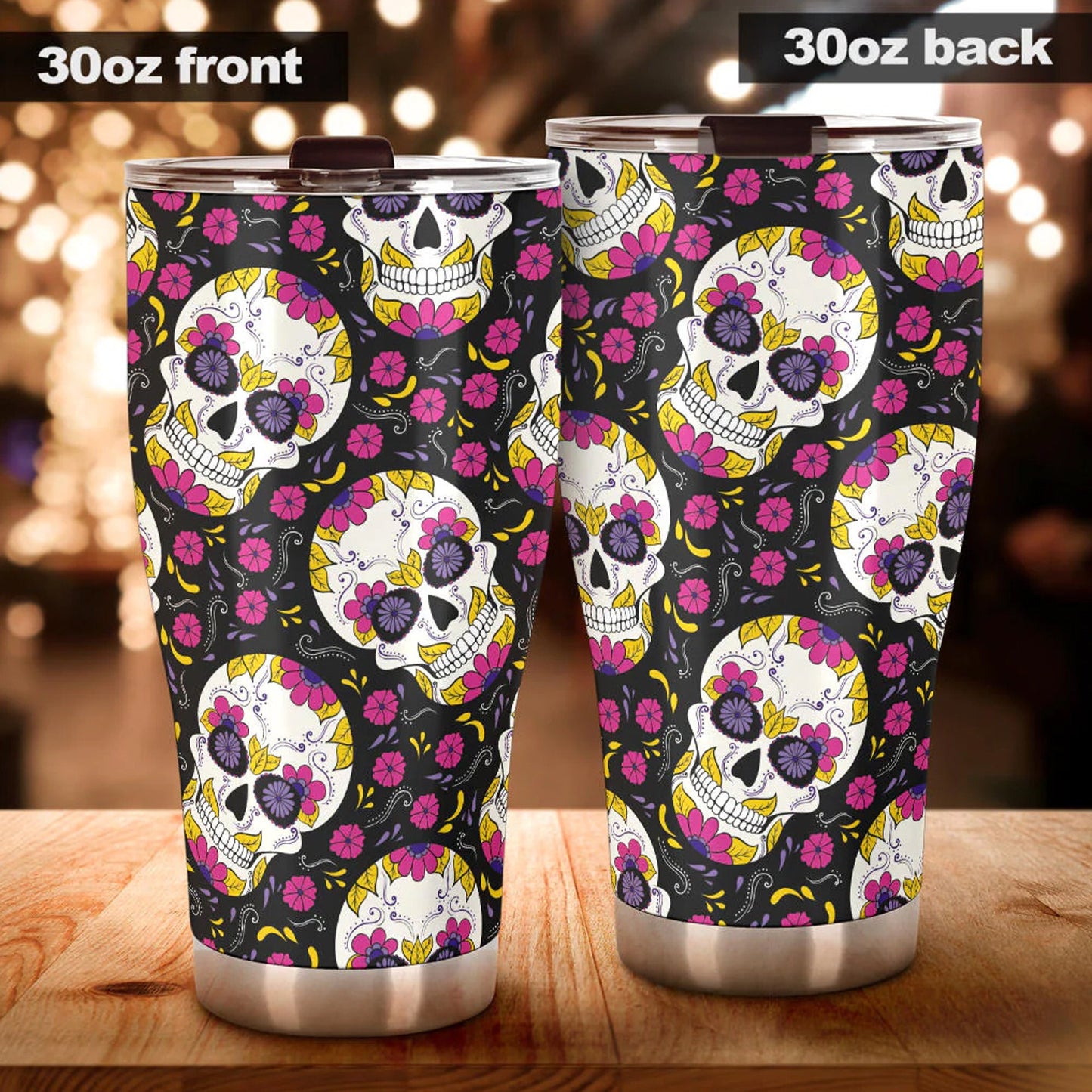 Dia de los muertos skull tumbler, sugar skull cup mug tumblr, Candy skull tumbler, skull tumbler mug cup, skeleton gothic mug cup tumbler