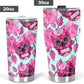 Floral skull tumbler, sugar skull cup mug tumbler, Dia de los muertos skull tumblr, skull tumbler mug cup, Day of the dead mug cup tumbler