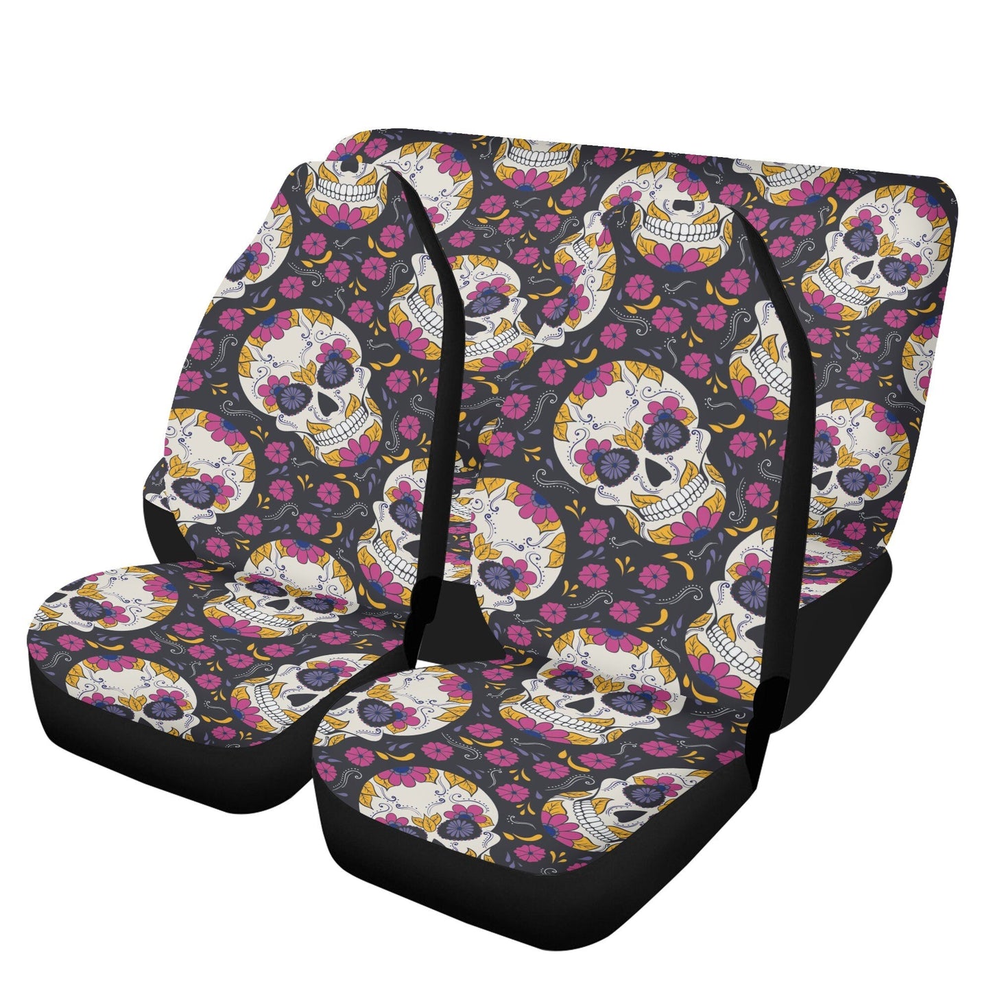 Sugar skull car seat cover, Candy skull Car Seat Covers car mat Mexico skull car seat protector candy skull accessories seat cover for car