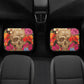 Rose day of the dead Skull Car Seat Cover car mat full set, skull seat cover mat for car, skull car mat, gothic skull mat seat cover for car