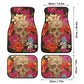 Rose day of the dead Skull Car Seat Cover car mat full set, skull seat cover mat for car, skull car mat, gothic skull mat seat cover for car