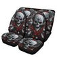 Motorcycle Skull Car Seat Cover car mat, Grim reaper skull seat cover mat for car Biker gothic skull gothic car seat cover Halloween car mat