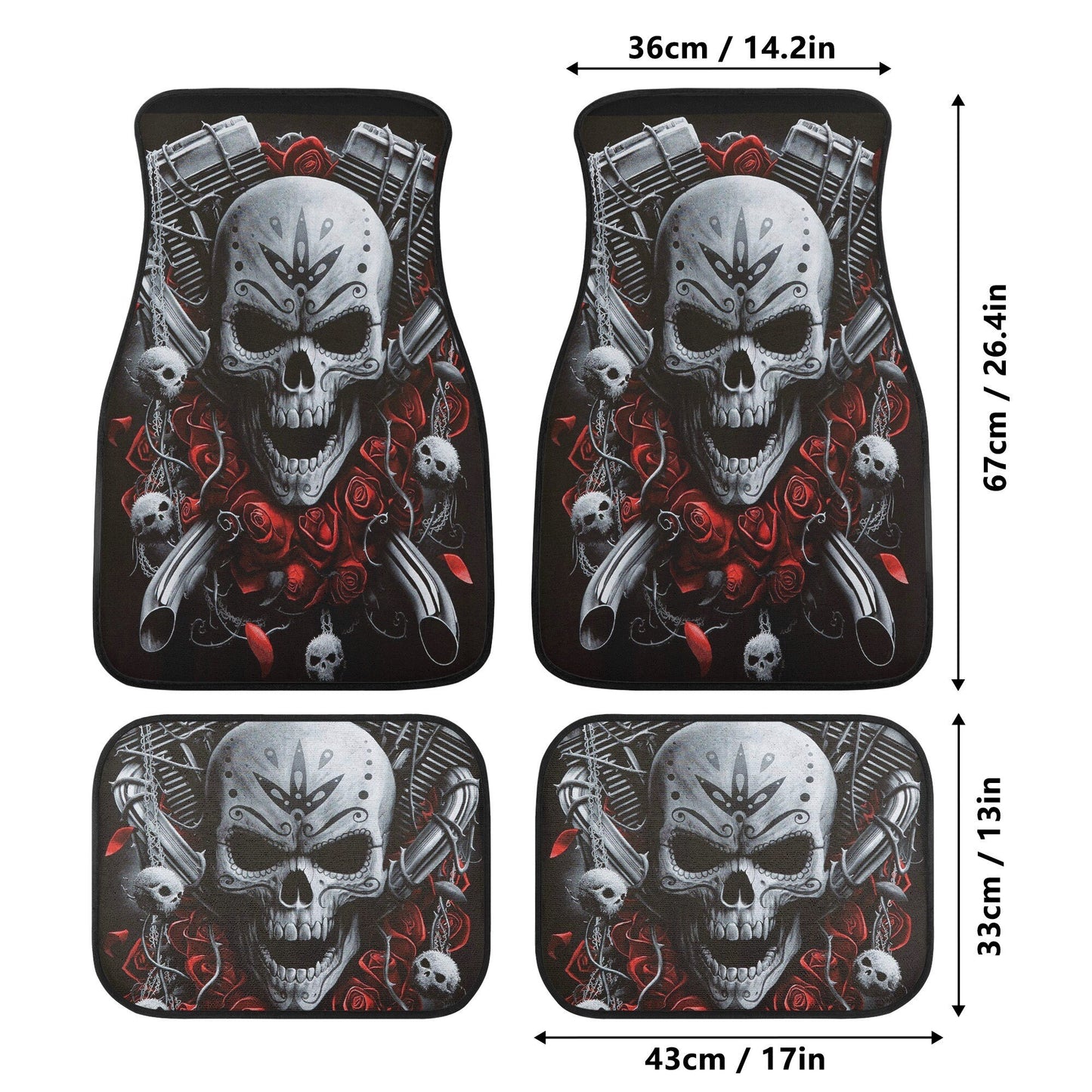 Motorcycle Skull Car Seat Cover car mat, Grim reaper skull seat cover mat for car Biker gothic skull gothic car seat cover Halloween car mat