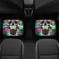 Gothic Skull Car Seat Cover car mat full set, Grim reaper skull seat cover mat for car Flaming skull gothic car seat cover Halloween car mat