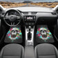 Gothic Skull Car Seat Cover car mat full set, Grim reaper skull seat cover mat for car Flaming skull gothic car seat cover Halloween car mat