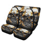 Flaming Skull Car Seat Cover car mat full set, Grim reaper skull seat cover mat for car Gothic skull car seat cover, skull mat cover for car
