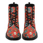 Day of the dead leather boots, sugar skull boots for men women sugar skull women's boots, candy skull women's boots, Calaveras leather boots