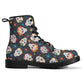Day of the dead leather boots, sugar skull boots for men women sugar skull women's boots, candy skull women's boots, Calaveras leather boots