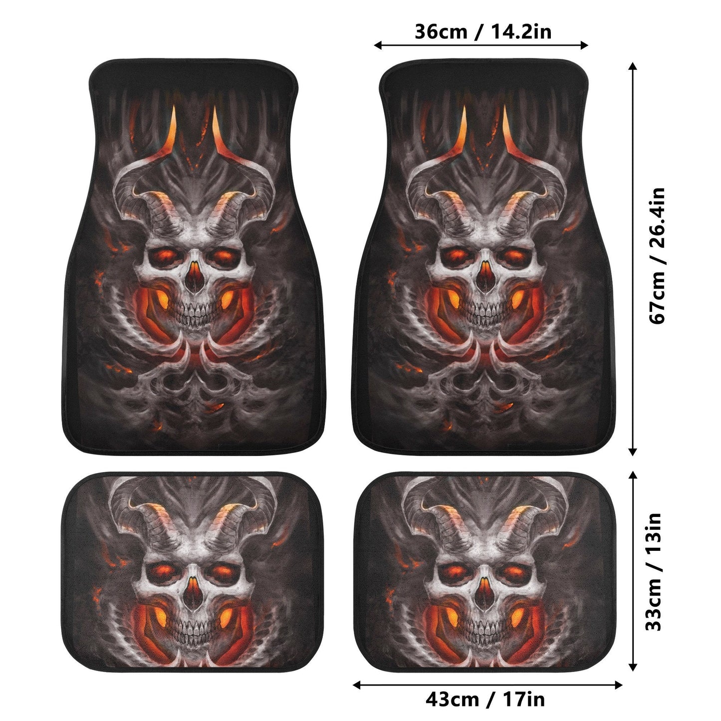 Skull Seat Cover for car, skull mat for car, Grim reaper skull seat cover mat for car Gothic skull car seat cover, skull mat cover for car