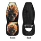 Flaming Skull Seat Cover for car, skull mat for car, Fire skull seat cover mat for car Gothic skull car seat cover, skull mat cover for car