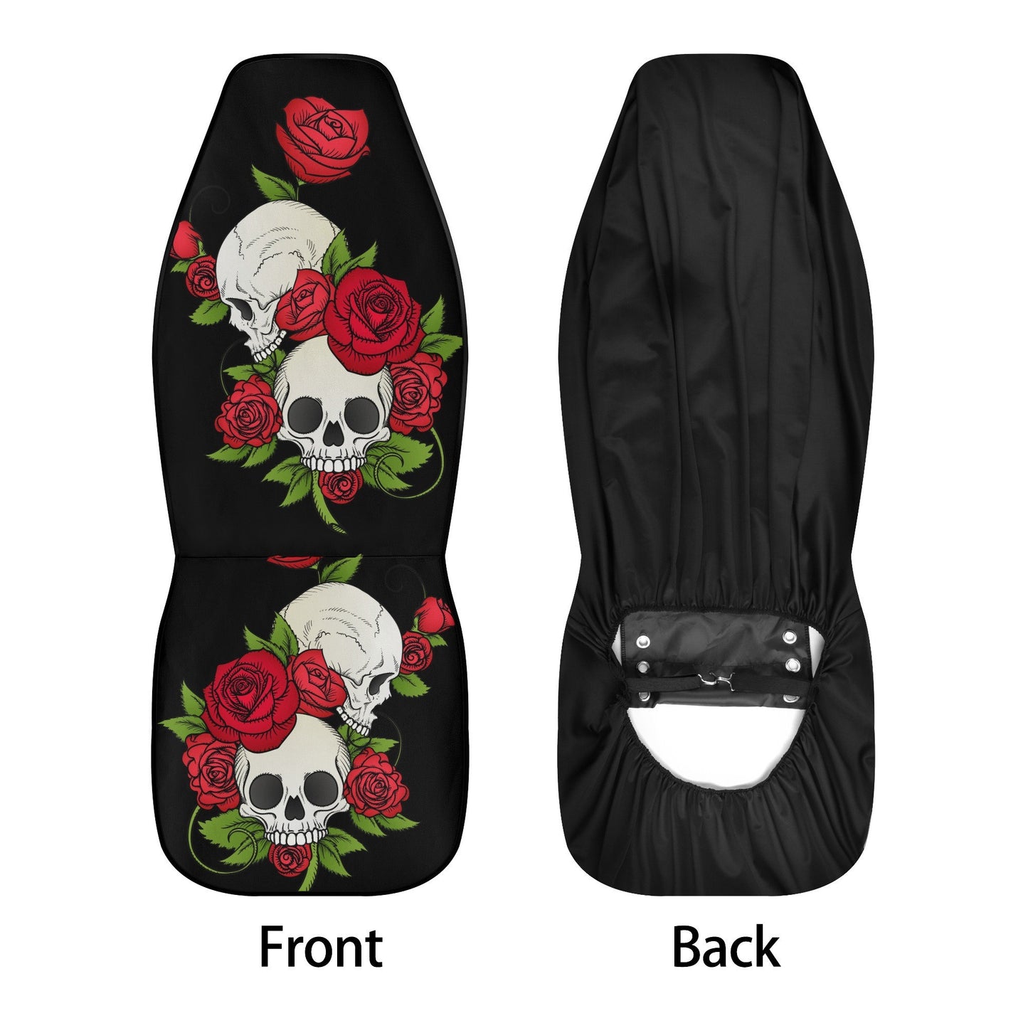 Rose Skull Seat Cover for car, floral skull car mat, Halloween skull seat cover mat for car, skull car seat cover, skull mat cover for car