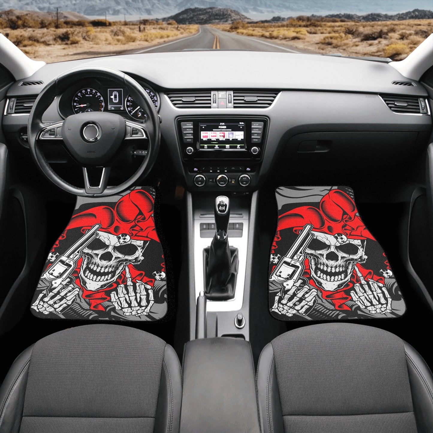 Gothic Skull Seat Cover for car skull mat for car Skeleton skull seat cover mat for car Horror skull car seat cover, skull mat cover for car