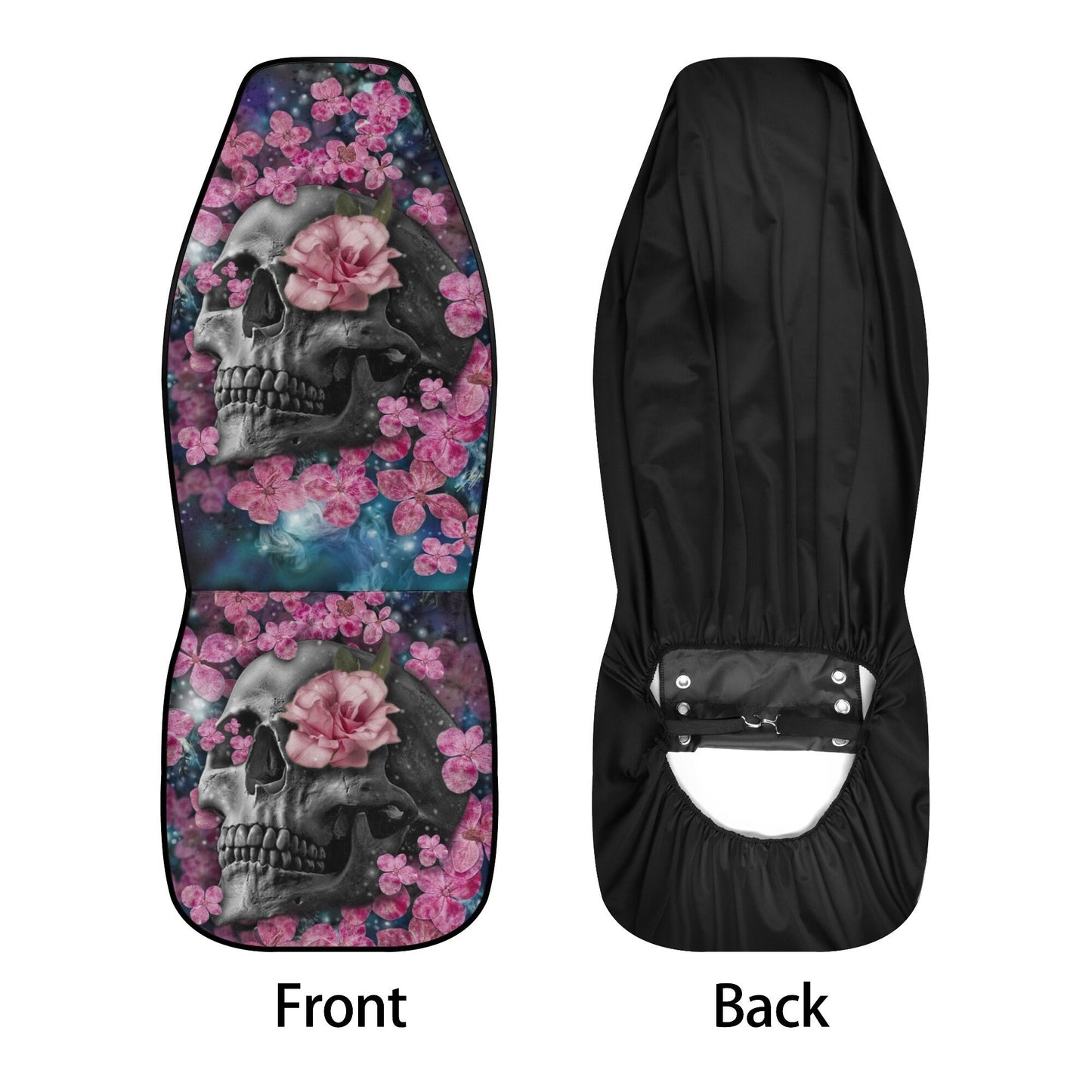 Gothic Skull Seat Cover for car skull mat for car Skeleton skull seat cover mat for car Rose skull car seat cover, skull mat cover for car