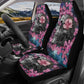 Gothic Skull Seat Cover for car skull mat for car Skeleton skull seat cover mat for car Rose skull car seat cover, skull mat cover for car