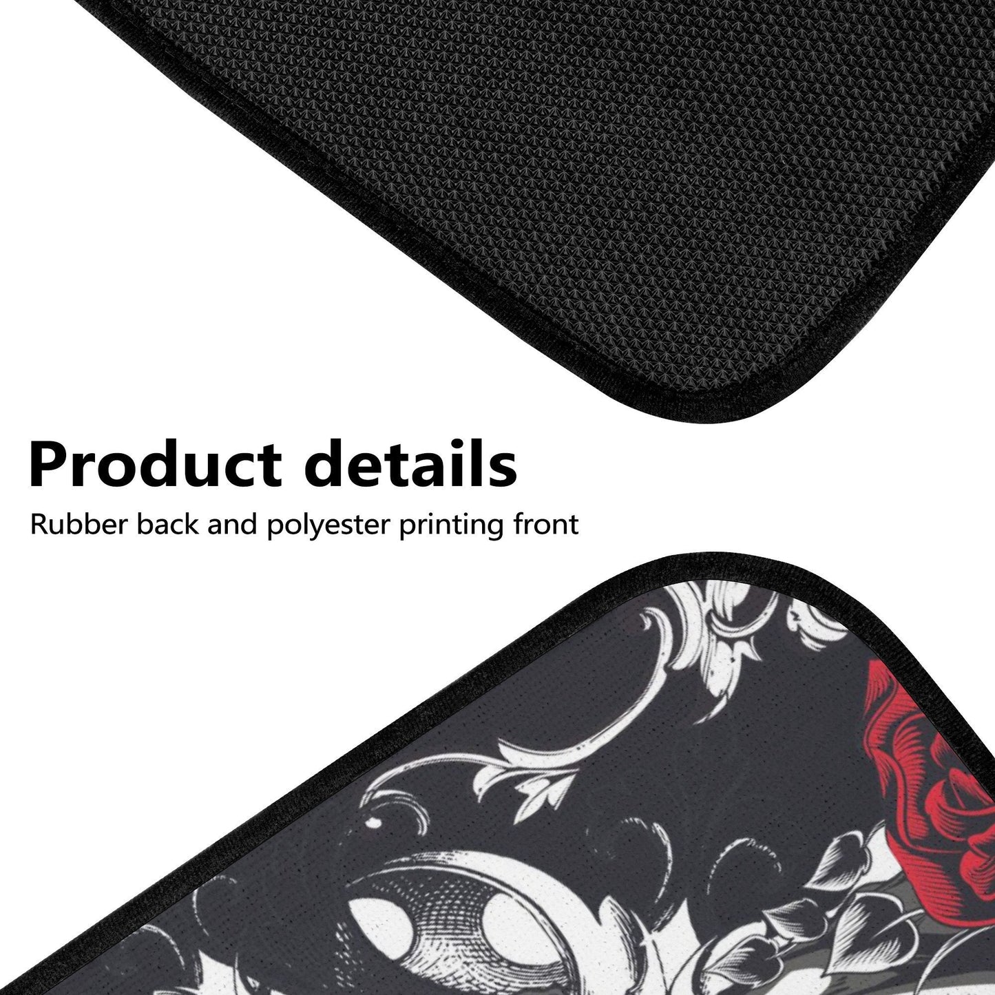Floral skull Car Seat Cover car mat, Halloween skull car seat cover mat Rose gothic skull car seat protector covers mat skeleton car mats